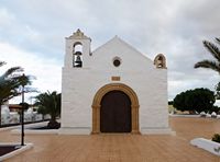 A aldeia de Tiscamanita em Fuerteventura. A capela de São Marcos (autor gmbgreg). Clicar para ampliar a imagem em Panoramio (novo guia).